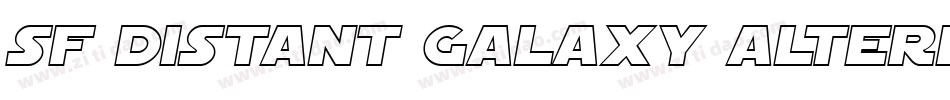 SF Distant Galaxy Alternate Italic字体转换
